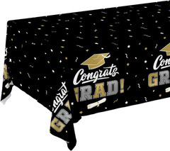 Graduation Decorations, Gongrats Grad Tablecover for Graduation Party Supplies,