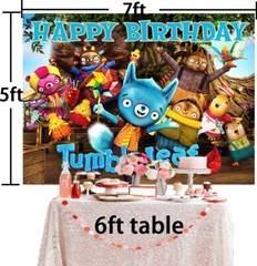 Tumble Leaf Party Supplies Birthday Decorations Backdrop Banner Background 7x5ft