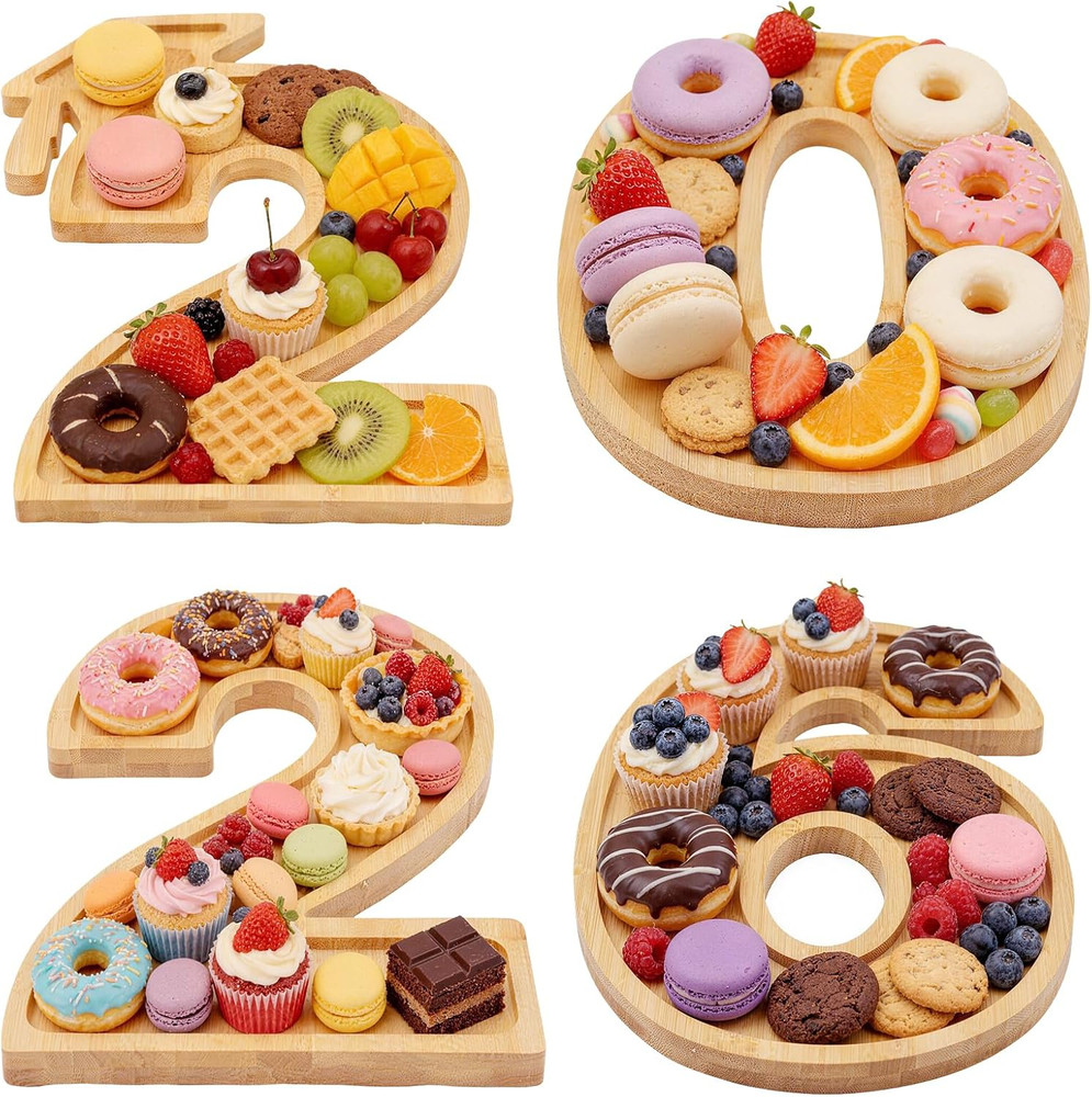 2026 Charcuterie Numbers Fillable Graduation Decorations, Wooden Number Charcute