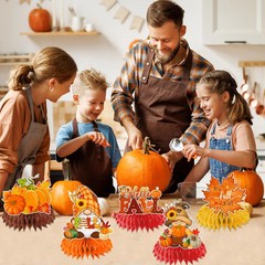 Fall Party Decorations Honeycomb Centerpieces, 12Pcs Fall Table Decorations Autu