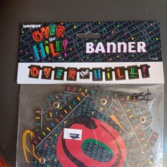 Over The Hill Birthday Banner Party Decoration By Unique