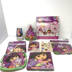 Dora The Explorer Birthday Party Decorations For 8 Children 9 Items New Packs