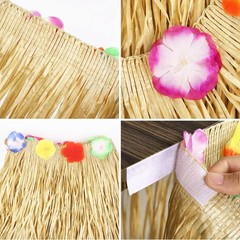 Hawaiian Table Skirt Set – 8-Pack, Luau Grass, Straw Yellow