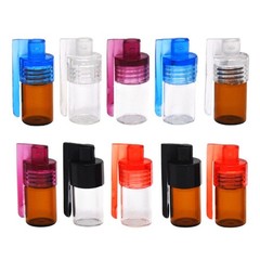 5Pcs Glass Bottle Storage Box Random Color 180 Degree Flip Spoon Dispenser Case