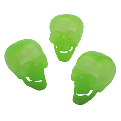 Glow-in-the-Dark Skulls Halloween Decoration – Set of 3 – Morris Costumes