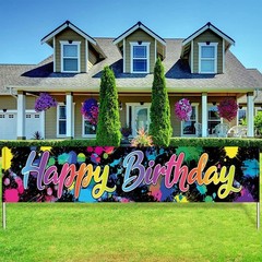 Birthday Banner Outdoor Yard Signs Happy Birthday Party Decorations Supplies