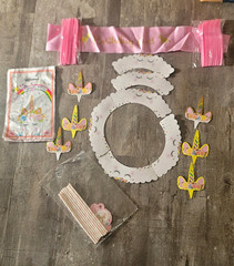 Butterfly Birthday Party Decoration Set Pink White Yellow Paper Plastic Cutouts