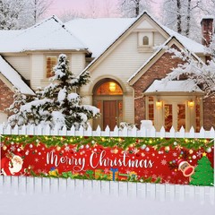 Lecheme Merry Christmas Banner 8×1.6 ft 98.4 inches x 20 inches, Red