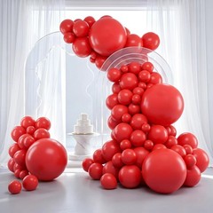 Red Balloons 129pcs Different Sizes 18 12 10 5 Inch for Garland Arch Kit, Lat…