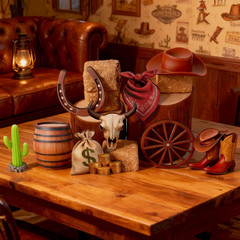 40 Pcs Western Themed Party Decorations- Cowboy Table Centerpieces, Lucky Horses