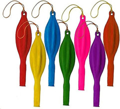 Fun-Filled Balloons Neon Punch Balls with Rubber Band Handle(12Piece 18″)-Assort