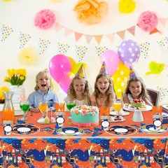 81Pcs Cartoon Party Tableware Set , Anime Theme Party Decoration, Cartoon Bir…