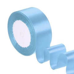 1.5 Inches x 24 Yards Satin Ribbon Roll Gift Wrapping Ribbon, Lake Blue