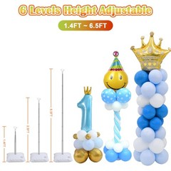 Chamvis 2 Set Balloon Column Kit – 6.56 feet Balloon Column Stand with Base f…