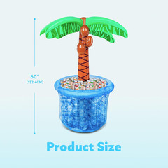 JOYIN 60″ Inflatable Palm Tree Cooler, Beach Theme Decor, Pool Party Decorations