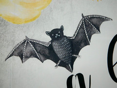 Halloween Backdrop Banner «A Little Boo is Almost Due» 5 x 3 Ft Pumpkin, Bats