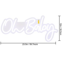 Neon Sign with Remote and Dimmable Switch, 23.5×12 Inches, Warm White
