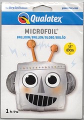 Qualatex MicroFoil Robot Head Balloon 35” (89cm) Item 16412 New
