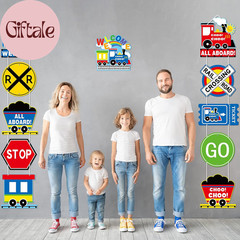 11 Pcs Train Birthday Hanging Decorations Train Party Supplies Railroad Crossing