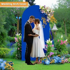 Blue Arch Cover 7.2 ft (No Arch Backdrop Stand), Spandex Wedding Balloon