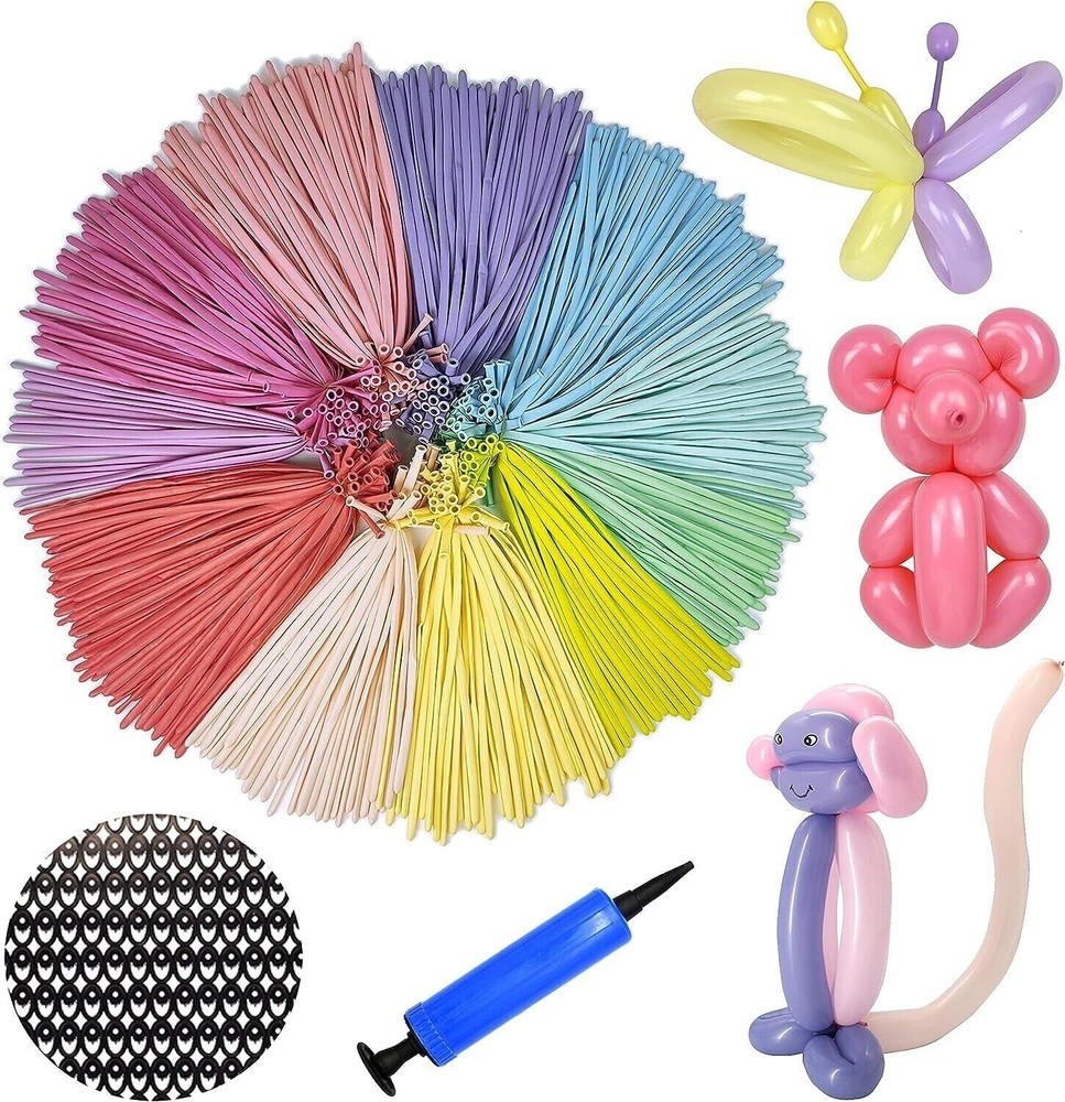 Globos largos de látex, 260Q de colores surtidos, globos largos mágicos