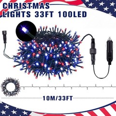 Create Festive Vibes with 33ft Red White Blue Golf Cart LED Lights – 100 Bulbs