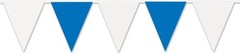 Blue & White German Oktoberfest Theme Party Decoration 30 ft. Pennant Banner