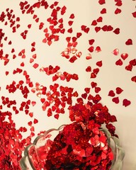 Heart Confetti Bulk – Glitter Hearts Shaped Sprinkles for Weddings, Valentine…