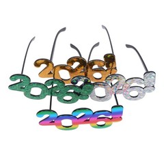 4Pcs Lightweight 2026 New Year Plastic Glasses Reusable Fun Holiday Photo Props