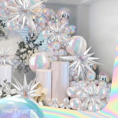 Iridescent Foil Balloons 20pcs Different Sizes Pack of 22 12 10 Inch Large Ro…