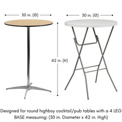 Your Covers Your – 30 D X 42 H Highboy Cocktail Round Stretch