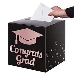Rose Gold Foldable Cardboard Grad Money Box
