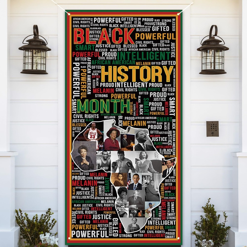 Black History Month Door Cover African Decoration Party Photography Door Bann…