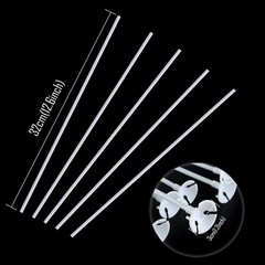 50 Pieces Plastic White Balloon Sticks with Cups for Party, Valentine’S Day, Wed