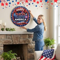Patriotic 250th Anniversary Door Hanger – Perfect for Independence Celebrations