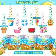 Summer Party Decotrations Pool Partys Decor Beach Theme Party Supplies Includ…
