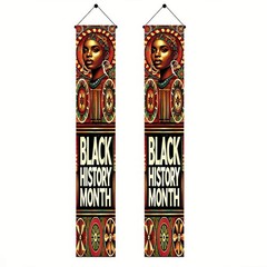 Black History Month Banners Front Porch Elegant Portrait Door Banner African …