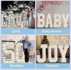 Teebloom 4FT Marquee Light Up Number 6 Large DIY Foam Board Kit Party Decor NEW