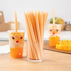 Restaurantware Straws 1000 Count 9 Inch Jumbo Plastic Boba Smoothie Straws Wide