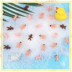 120 Mini Plastic Babies – 1 Inch Tiny Figurines for Baby Shower Games, 120 Piece