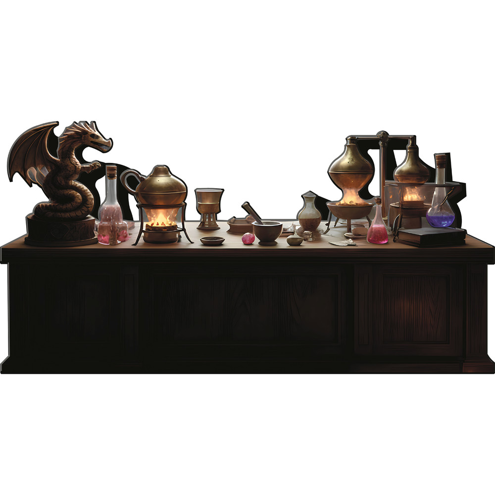 SP13618 Medieval Fantasy Wizard Potion Mix Alchemy Magic Lab Prop Cardboard Cuto