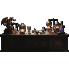 SP13618 Medieval Fantasy Wizard Potion Mix Alchemy Magic Lab Prop Cardboard Cuto