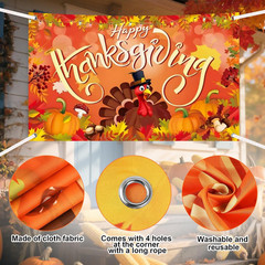 Large Happy Thanksgiving Banner Decorations – 72×44 Inch Thanksgiving Sign Outdo