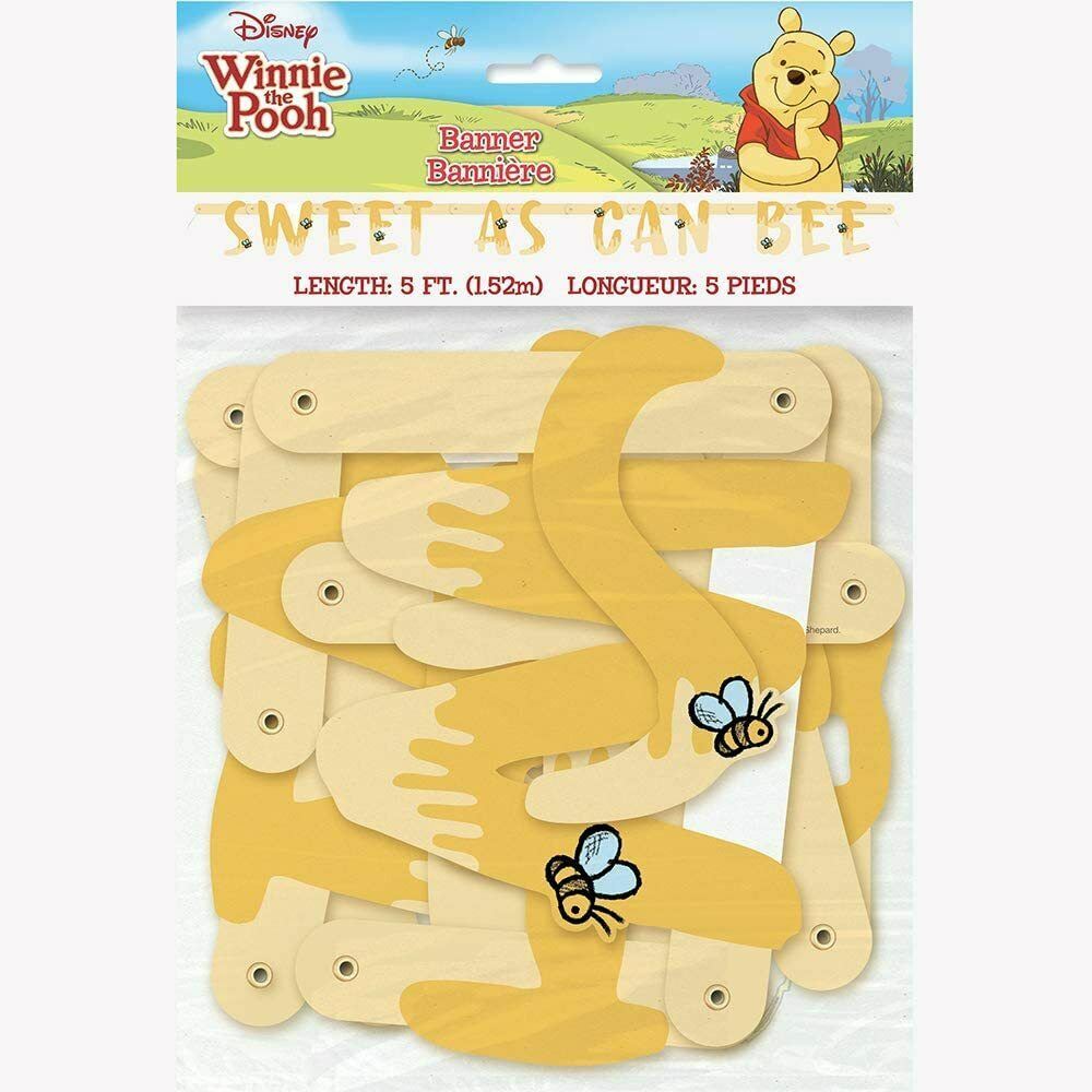 Winnie The Pooh Sweet As Can Bee Jointed 5 Ft Banner Birthday Shower