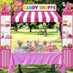 3 Pcs Candy Party Decorations Candy Theme Porch Banner Pink Sweet Candy Door …