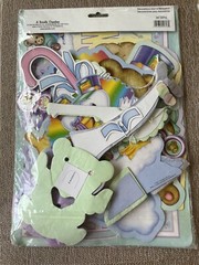 BEISTLE Baby Shower Decorama 11 pce decorations honeycomb tissue table hang 2005