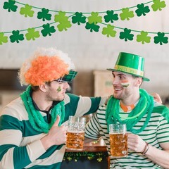 St Patricks Day Decorations 5 Pack Shamrock Clover Felt Banner Garland