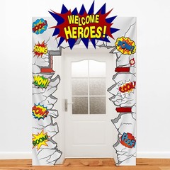 Hero Party Decorations Banner Welcome Hero Decoration Porch Banner Fun Hallow…
