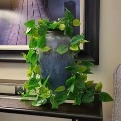 BLEUM CADE 1pcs Fake Hanging Plants Kit with 1pcs, Pothos Vines With Hanger