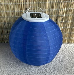 Red, White & Blue LED Vinyl Lanterns, Chinese / Japanese Hanging Paper Good Cond